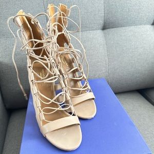 Light tan Aquazzura heels